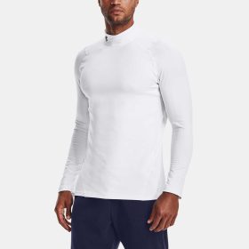 Under Armour ColdGear Fitted Mock Men's Running Apparel White, Size XL