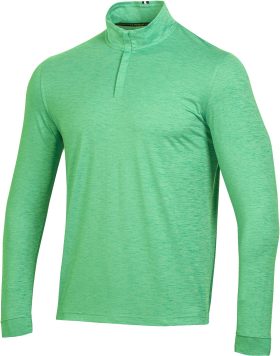Under Armour Playoff 3.0 Heather 1/4 Zip Men's Golf Pullover - Green, Size: Medium