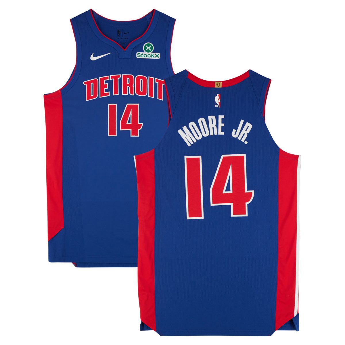 Wendell Moore Jr. Detroit Pistons Player-Issued #14 Blue Nike Jersey from the 2024-25 NBA Season - Size 50+4