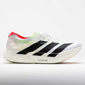 adidas Adizero Adios Pro 4 Men's Running Shoes White/Black/Silver Metallic Size 13 Width D - Medium