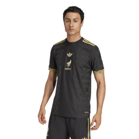 adidas Mens Mexico adidas FMF Gold Jersey - Mens Black/Gold Size L