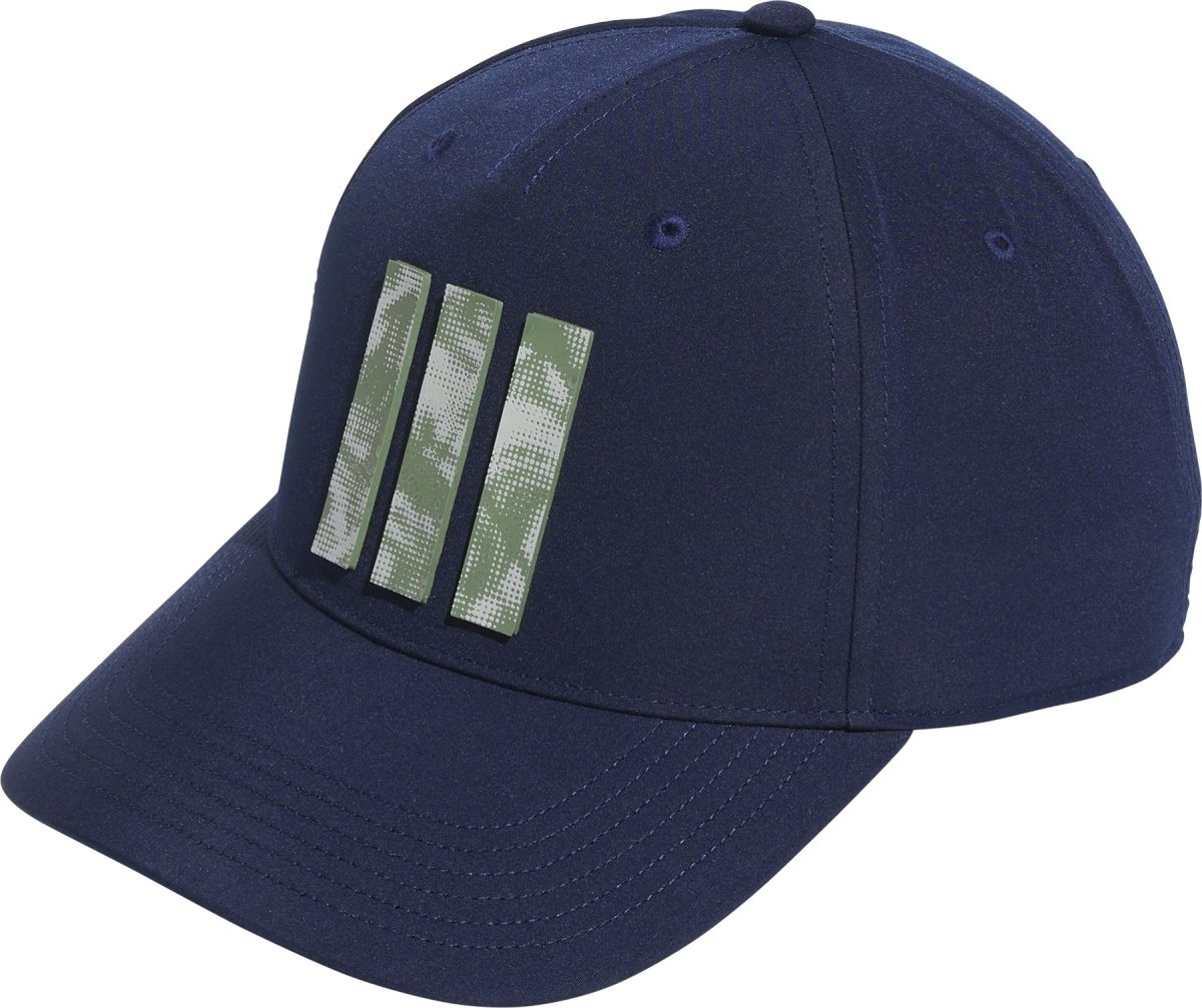 adidas Tour 3-Stripes Print Men's Golf Hat - Blue