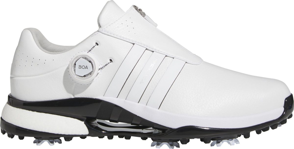 adidas Tour360 24 BOA BOOST Golf Shoes - Cloud White/Cloud White/Core Black - 11 - MEDIUM