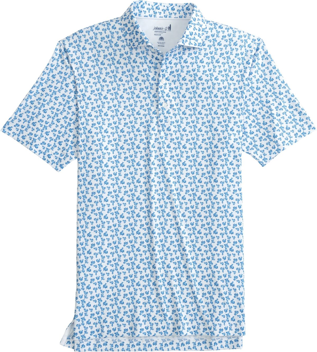johnnie-O Vern Printed Jersey Performance Men's Golf Polo - Blue, Size: XXL