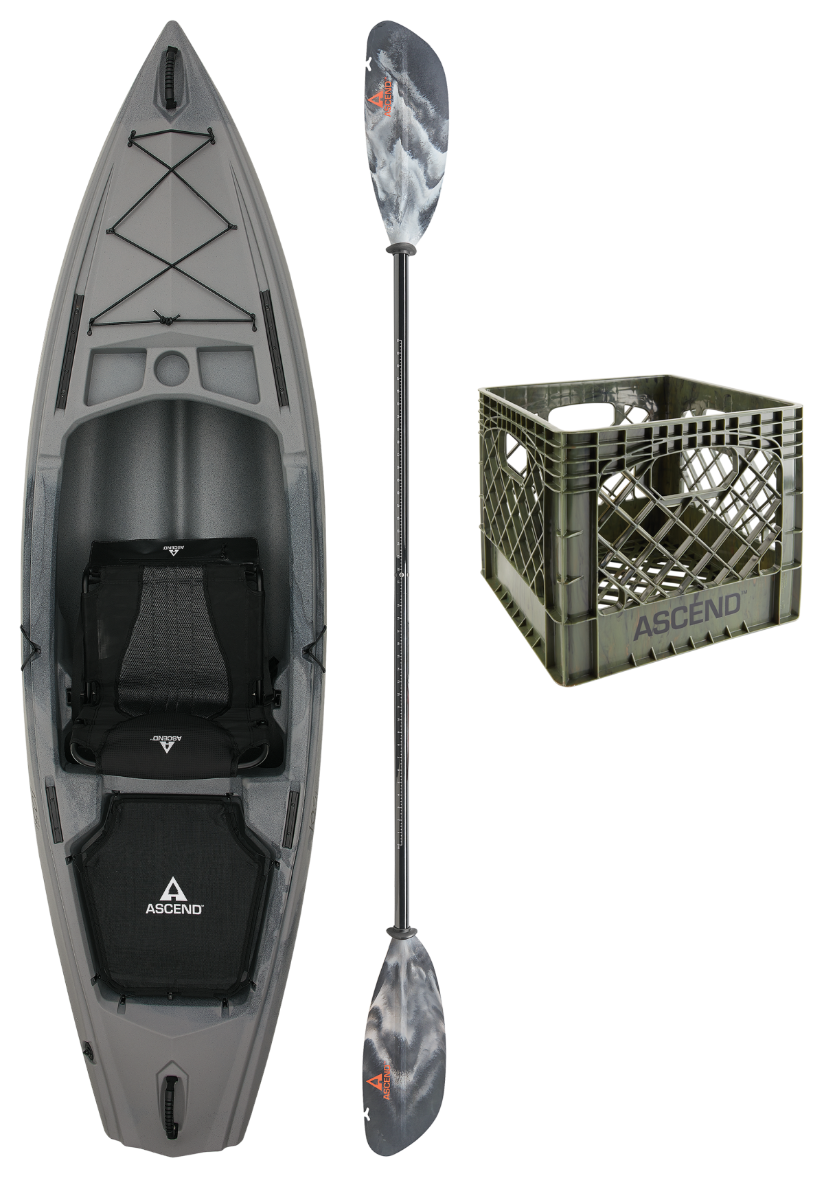 Ascend 10SI Sit-In Kayak Fishing Package - Covert