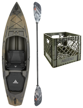 Ascend 10SI Sit-In Kayak Fishing Package - OG Camo