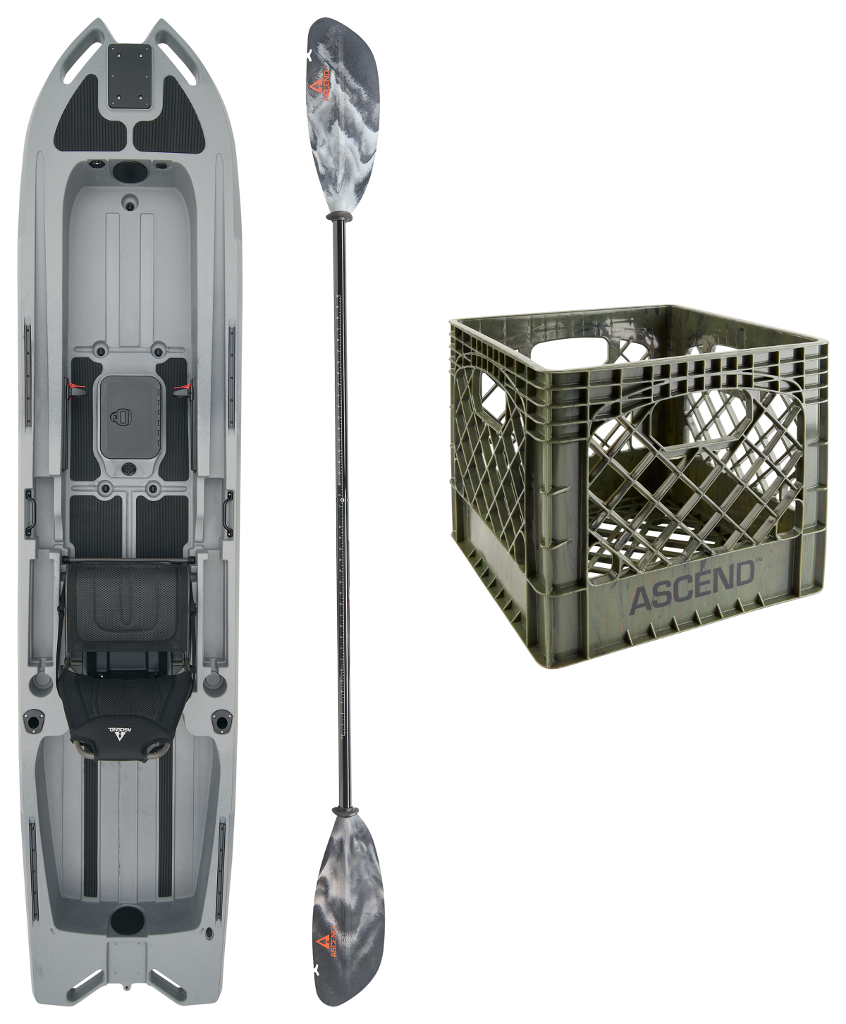 Ascend 133X Sit-On-Top Fishing Kayak Package