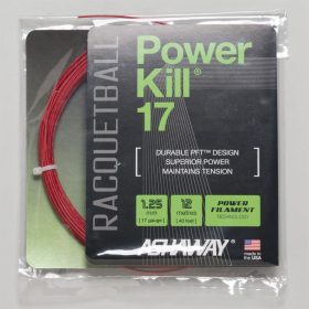 Ashaway Powerkill 17 Racquetball Racquetball String Packages Red, Size String Package