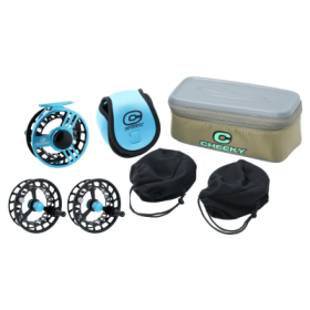 Cheeky Launch Triple Play Fly Reel Package - Blue/Black