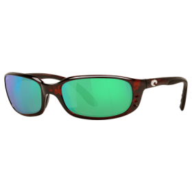 Costa Del Mar Brine 580G Glass Polarized Sunglasses - Tortoise/Green Mirror - Small