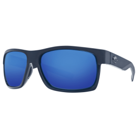 Costa Del Mar OCEARCH Half Moon 580G Glass Polarized Sunglasses - Shiny Black/Blue Mirror - Medium