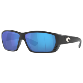 Costa Del Mar Tuna Alley 580G Glass Polarized Sunglasses - Matte Black/Blue Mirror - X-Large