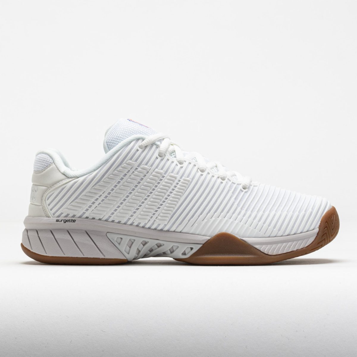 K-Swiss Hypercourt Express 2 Indoor Women's Indoor, Squash, Racquetball Shoes Bright White/Gum Size 8.5 Width D - Medium