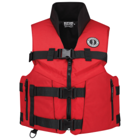 Mustang Survival ACCEL100 Fishing Life Jacket - Red/Black - M