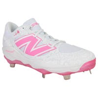 New Balance 3000v7 Men's Low Metal Baseball Cleats - Mother's Day - 2025 Model in White/Pink Size 10.0