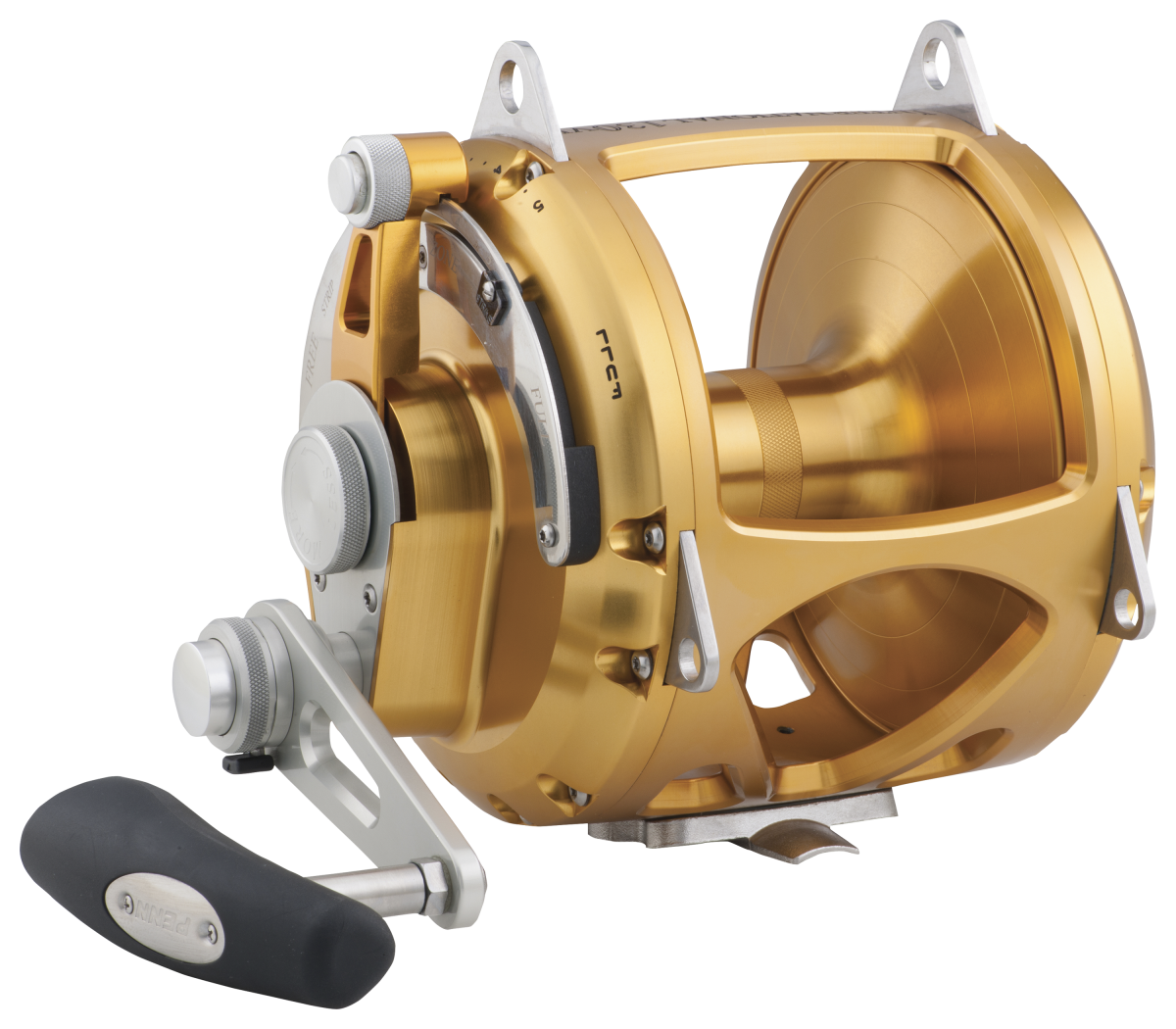 PENN International VIS Gold Two-Speed Lever Drag Reel- 2.3:1/1.1:1 - 100 lbs.