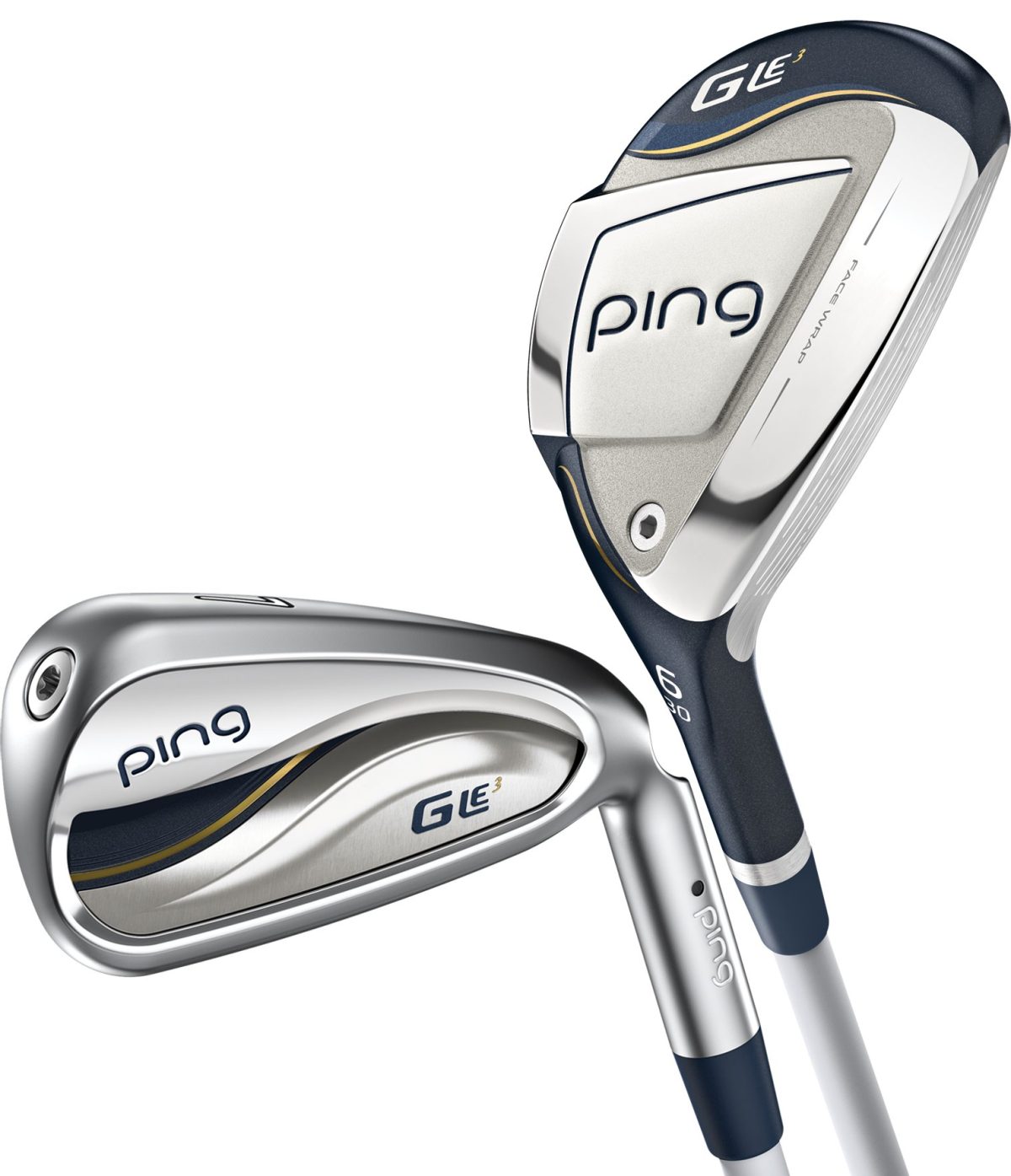 PING Womens G Le3 Hybrid Combo Iron Set - RIGHT - 5H-7H,8-SW-1" - ULT 250 LITE - Golf Clubs