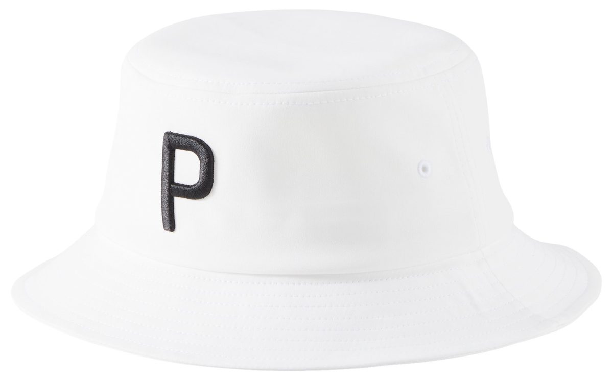 PUMA P Men's Golf Bucket Hat - White, Size: Large/X-Large
