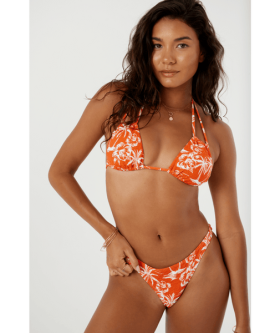 Roxy Womens Bikini Top Vacay Vibes Double Strap Tiki Triangle