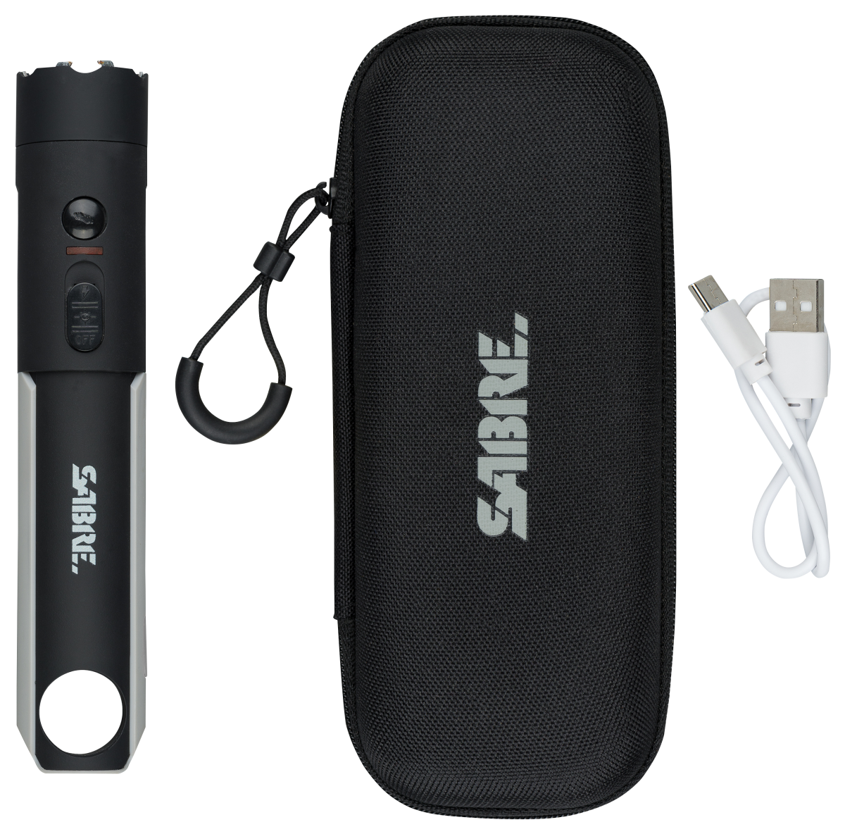 Sabre 2-in-1 Stun Gun with 200-Lumen LED Flashlight