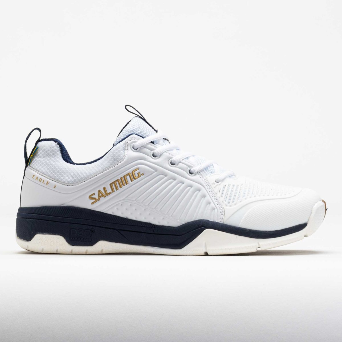 Salming Eagle 2 Men's Indoor, Squash, Racquetball Shoes White/Navy Size 10 Width D - Medium