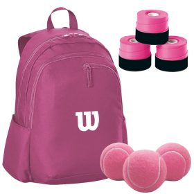 Wilson Advantage 2.5 Backpack (Pink) + 3 Pink Overgrips + 3 Tennis Balls