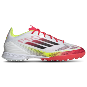 adidas Mens adidas F50 Pro Turf - Mens Soccer Shoes White/Solar Yellow/Black Size 6.5