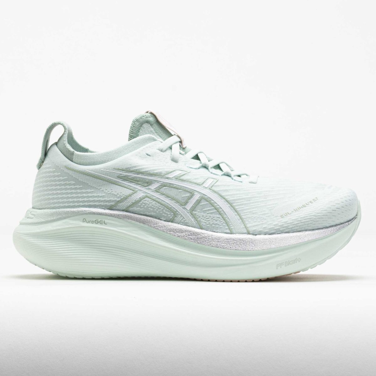 ASICS GEL-Nimbus 27 Women's Running Shoes Pure Aqua/White Size 9.5 Width B - Medium