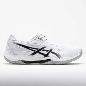 ASICS GEL-Rocket 12 Men's Indoor, Squash, Racquetball Shoes White/Black Size 9.5 Width EE - Wide
