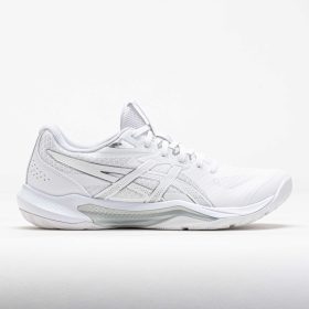 ASICS GEL-Tactic 13 Women's Indoor, Squash, Racquetball Shoes White/Pure Silver Size 9.5 Width B - Medium