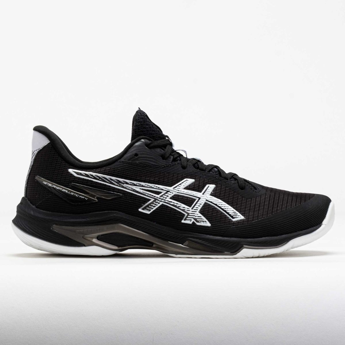 ASICS Net Burner Ballistic FF 4 Men's Indoor, Squash, Racquetball Shoes Black/White Size 9.5 Width D - Medium