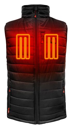 ActionHeat 5V Battery Heated Insulated Puffer Vest for Men - Black - 2XL