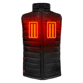 ActionHeat 5V Battery Heated Insulated Puffer Vest for Men - Black - L