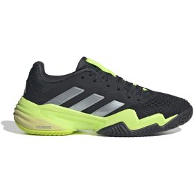 Adidas Barricade 13 Men's Tennis Shoe (Core Black/Zero Metalic/Lucid Lemon)