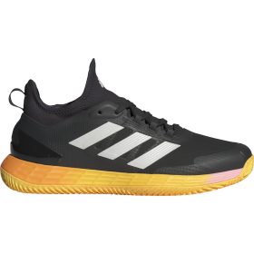 Adidas Men's Adizero Ubersonic 4.1 Clay Tennis Shoes (Core Black/Orange)