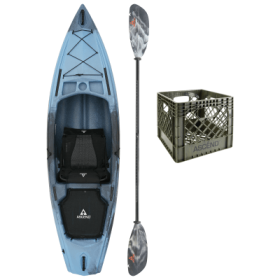 Ascend 10SI Sit-In Kayak Fishing Package - Slate Blue