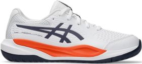 Asics Juniors Gel-Resolution X GS Tennis Shoes (White/Greyish Purple)
