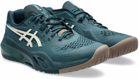 Asics Men's Gel-Resolution X Wide Tennis Shoes (Saxon Green/Birch)