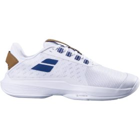 Babolat Men's Jet Tere 2 All Court Wimbledon Tennis Shoes (White/Blue Navy)