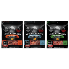 Bass Pro Shops Uncle Buck's Teriyaki, Peppered, and Jalapeno Beef Jerky 3-Pack Combo