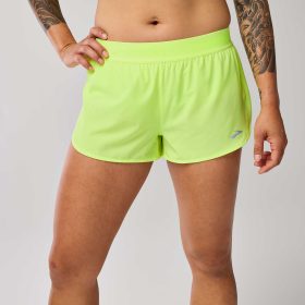 Brooks Breakaway 2.5" Short Women's Running Apparel Neo Yellow, Size Small