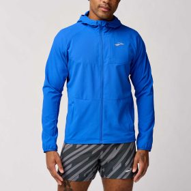 Brooks Canopy Jacket Men's Running Apparel Neo Blue, Size Medium