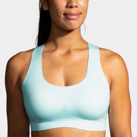 Brooks Dare Crossback 2.0 Run Bra Women's Bras Ice Blue/Vivid Teal, Size 38 C/D Cup