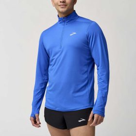 Brooks Dash 1/2 Zip 2.0 Men's Running Apparel Neo Blue, Size Medium
