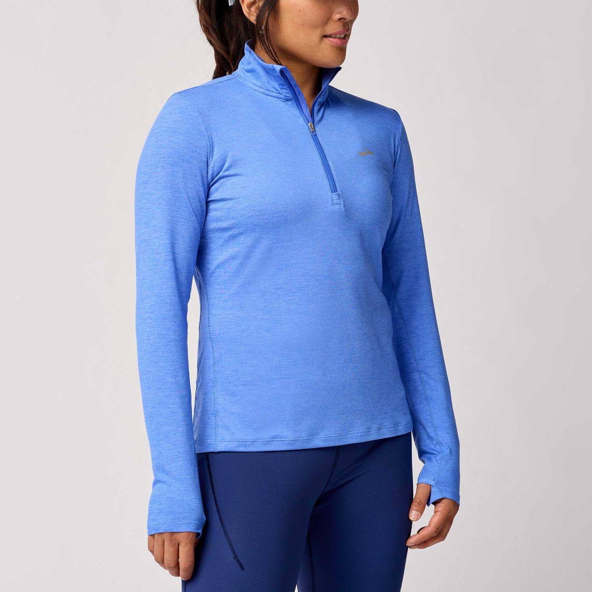 Brooks Dash 1/2 Zip 2.0 Women's Running Apparel Heather Bluebell, Size XL