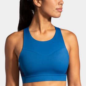 Brooks Drive 3 Pocket Bra Women's Bras Blue Ash/Ice Blue/Navy, Size 38 A/B Cup