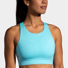 Brooks Drive 3 Pocket Bra Women's Bras Vivid Teal, Size 40 C/D Cup