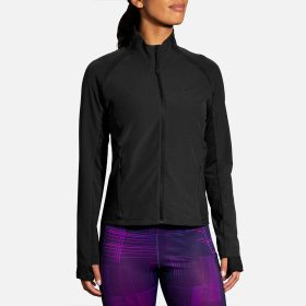 Brooks Fusion Hybrid Jacket Women's Running Apparel Black, Size XS