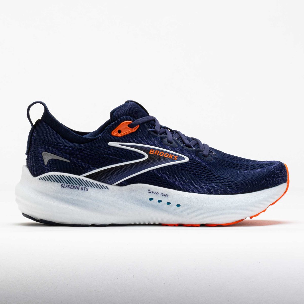 Brooks Glycerin GTS 22 Men's Running Shoes Peacoat/Blue Ribbon/Orange Size 9.5 Width D - Medium