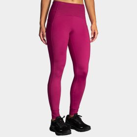 Brooks Momentum Thermal Tight Women's Running Apparel Dark Mauve, Size Medium